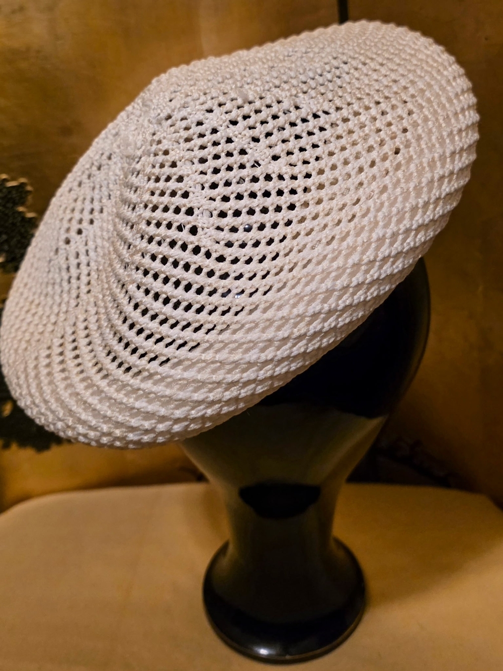 Classic White Crochet Beret - Women's Fashion Hat